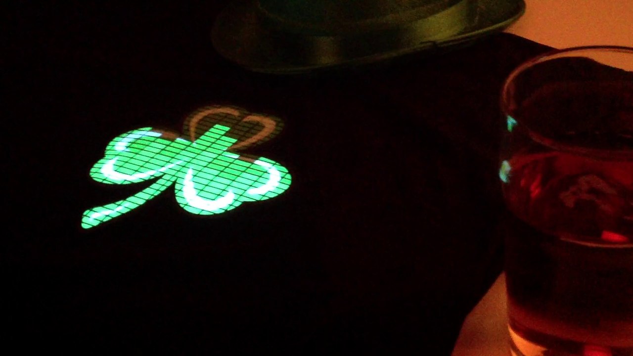 St. Patrick's Day Clover Shamrock LED Equalizer T-Shirt