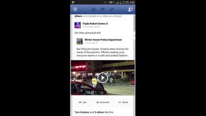 WINTER HAVEN POLICE DEPARTMENT HARASSING CUSTOMERS AT BAR RED