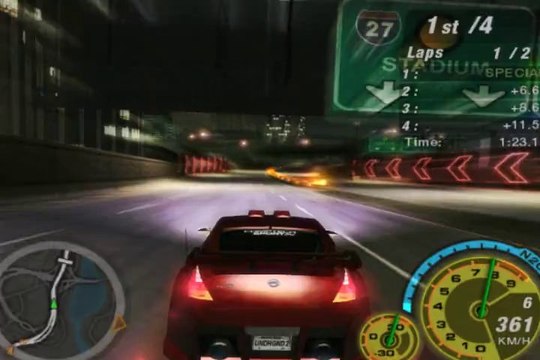 NFS U2 Nissan 350z tops the speed at 386 km/h