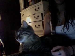 Con el gatito de Raoul