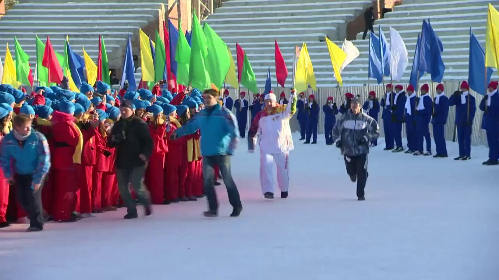 Tocha olímpica chega à Rússia