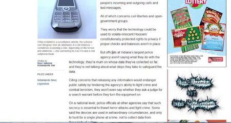 Indiana State Police tracking cellphones - but won't say how or why