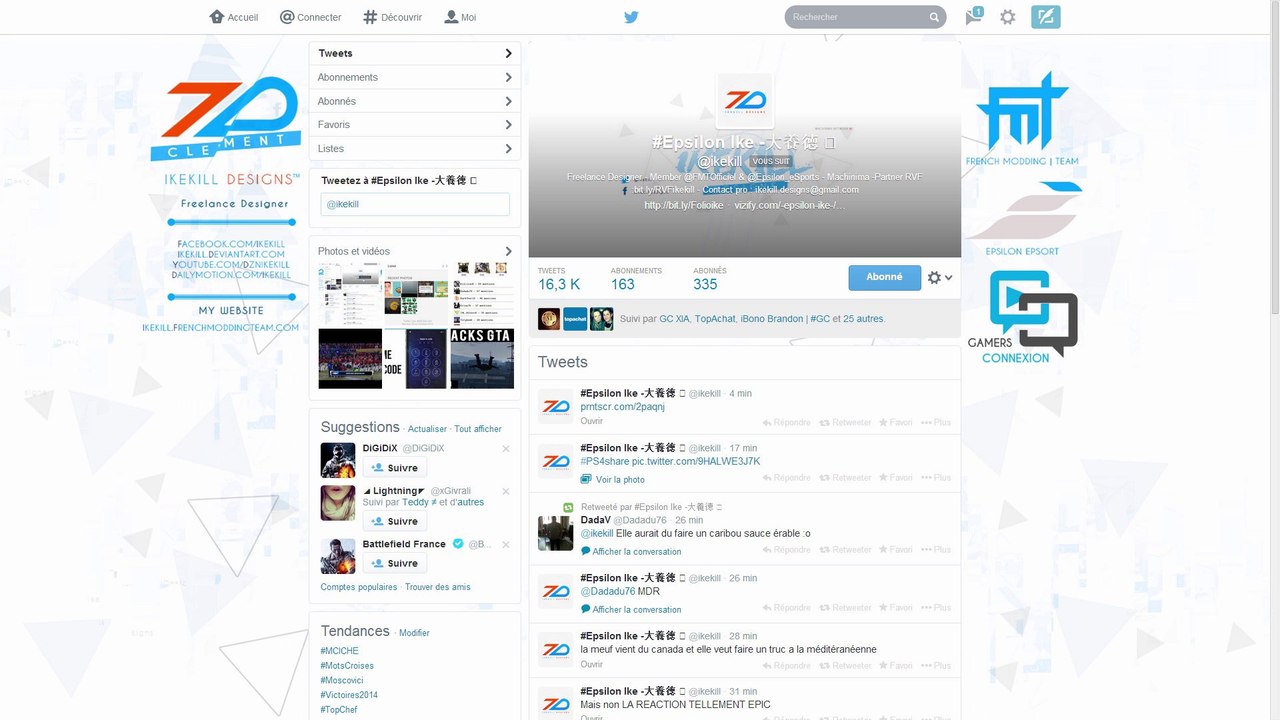 Template | Background twitter 2014 + psd de mon background !!! | ikekill ( Photoshop CC)