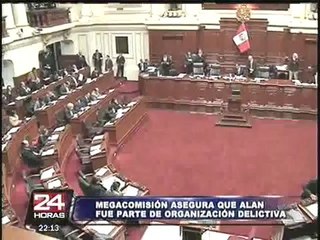 Megacomisión concluye que Alan García fue parte de una "organización delictiva" (1/2)