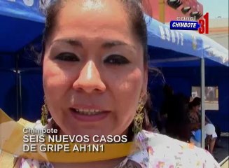 Se confirman seis nuevos casos de la gripe AH1N1 en Chimbote, con los cuales sumarían diez y ocho los casos reportados hasta el momento.