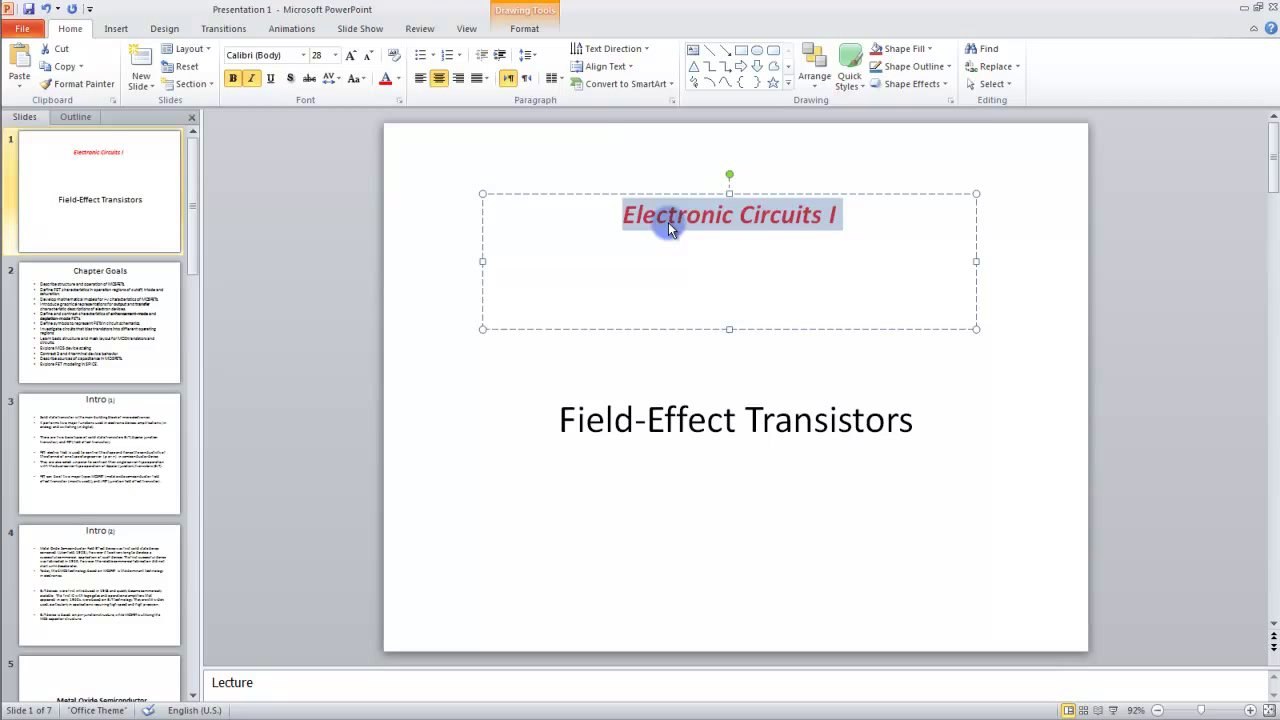 Lesson 01.9 The Mini Toolbar - MS PowerPoint Urdu and Hindi language by ...