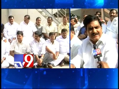 TDP Seemandhra leaders protest at AP Bhavan in Delhi
