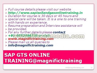 sap gts online training