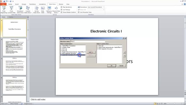 Lesson 03.7 Using a Custom Show - MS PowerPoint Urdu and Hindi language by Microsoft Office Power Point 2010 free online video Training Tutorials