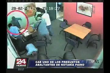 Capturan a delincuente que habría participado en asalto a la notaria Paino