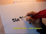 Calligraphie par Johan - Texte en FRAKTUR alphabet - Calligraphy Calligraphie Latine ????