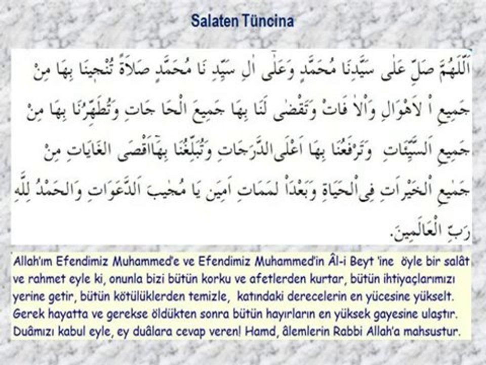 Salaten Tüncina Duası-SD
