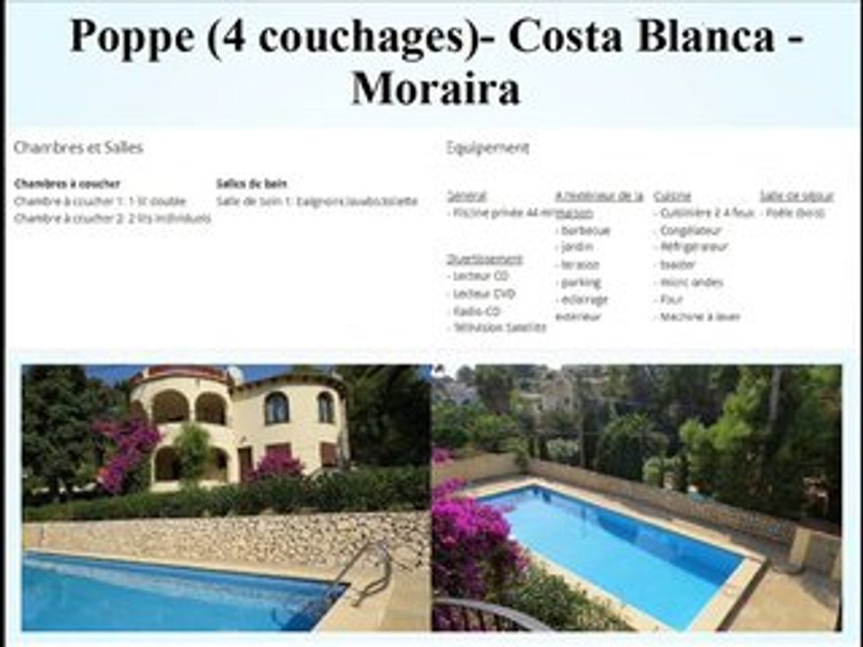 Location Villa Espagne