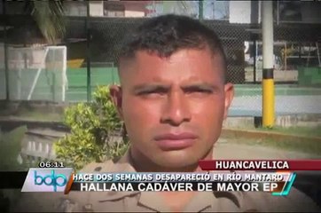 Huancavelica: Hallan cadáver de Mayor del Ejército desaparecido en derrumbe