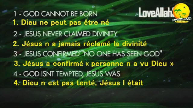 Jésus (paix et salut sur lui) ne peut pas être Dieu. Preuves irréfutables