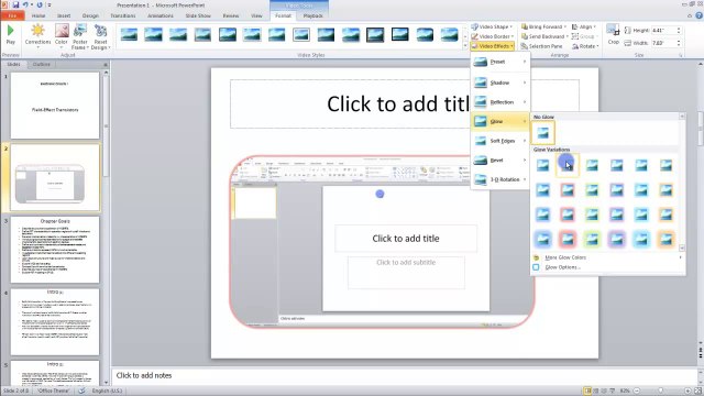 Lesson 04.11 Inserting Video - MS PowerPoint by Microsoft Office Power Point 2010 free online video Training Tutorials Urdu and Hindi language