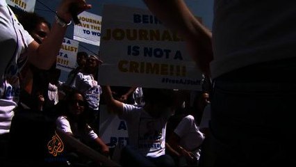 Protests outside Egyptian Embassy in Nairobi