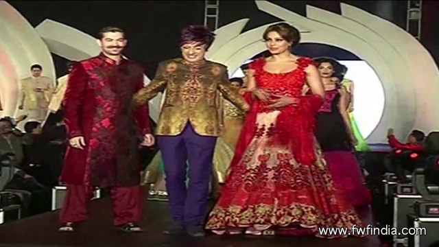 niel nitin mukesh bipasha basu walk on ramp for designer rohit verma 1