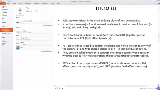 Lesson 08.2 Previewing and Printing your Presentations - MS PowerPoint by Microsoft Office Power Point 2010 free online video Training Tutorials Urdu and Hindi language