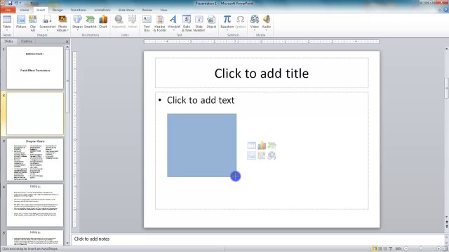 Lesson 10.4 Inserting Rectangles and Ovals - MS PowerPoint by Microsoft Office Power Point 2010 free online video Training Tutorials Urdu and Hindi language