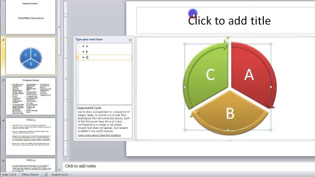 Lesson 10.11 Inserting SmartArt - MS PowerPoint by Microsoft Office Power Point 2010 free online video Training Tutorials Urdu and Hindi language