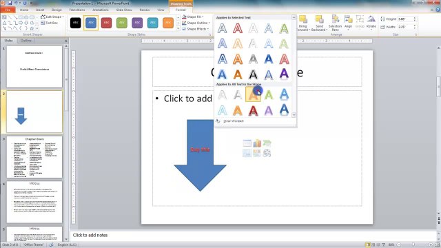 Lesson 10.12 Inserting Text Into a Shape - MS PowerPoint by Microsoft Office Power Point 2010 free online video Training Tutorials Urdu and Hindi language