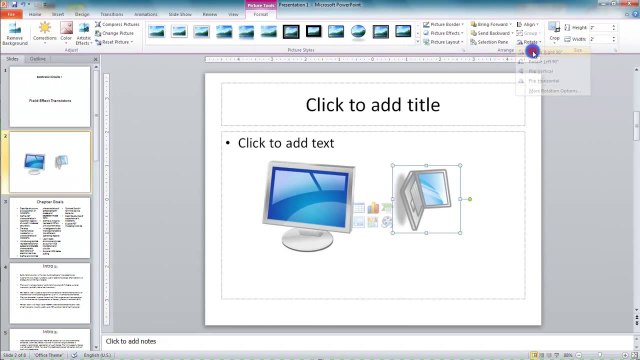 Lesson 10.16 Rotating and Flipping Objects - MS PowerPoint by Microsoft Office Power Point 2010 free online video Training Tutorials Urdu and Hindi language