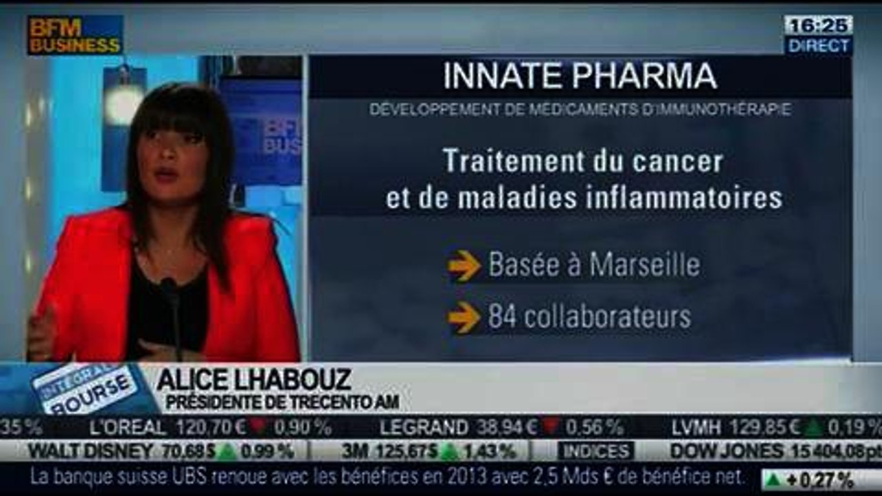 Le conseil "santé" d'Alice Lhabouz: Innate Pharma, une société spécialisée dans le développement des médicaments d'immunothérapie innovants, dans Intégrale Bourse – 04/02