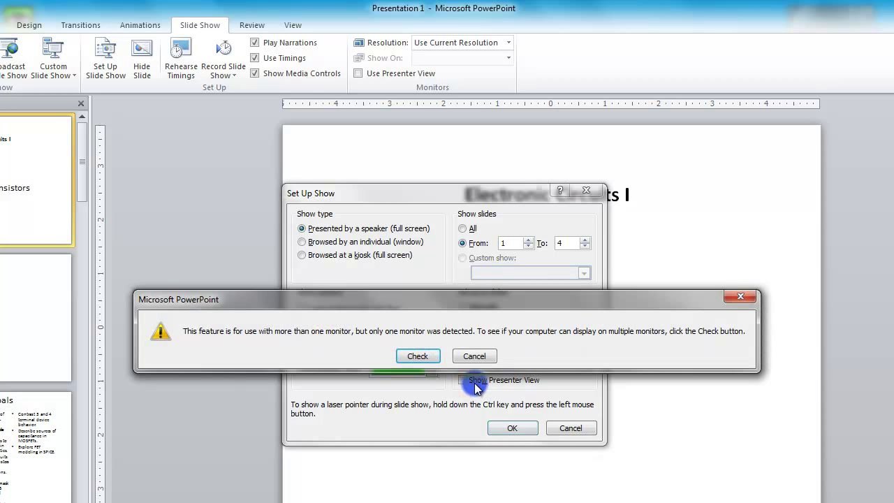 Lesson 14.1 Setup Show - MS PowerPoint by Microsoft Office Power Point 2010  free online video Training Tutorials Urdu and Hindi language