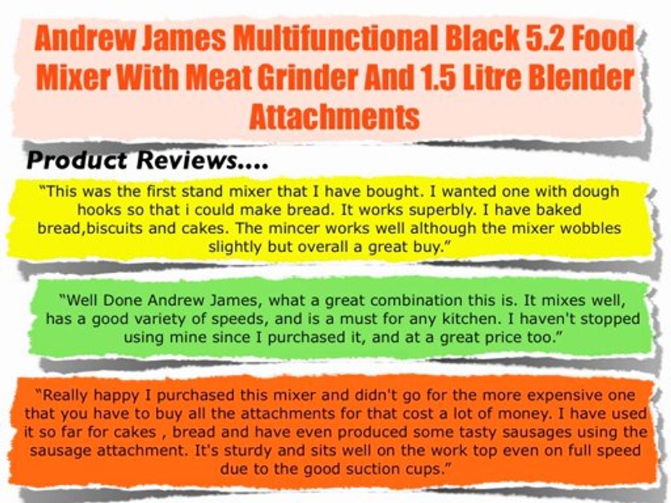 Andrew James Multifunctional Black 5 2 Food Mixer With Meat Grinder Review