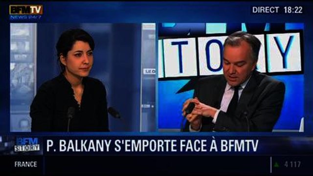 BFM Story: Patrick Balkany: le député et maire sortant UMP de Levallois-Perret s'emporte face à la caméra de BFMTV - 04/02