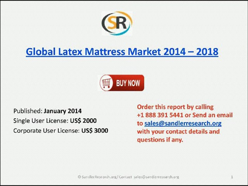 Global Latex Mattress Industry Opportunities 2014-2018