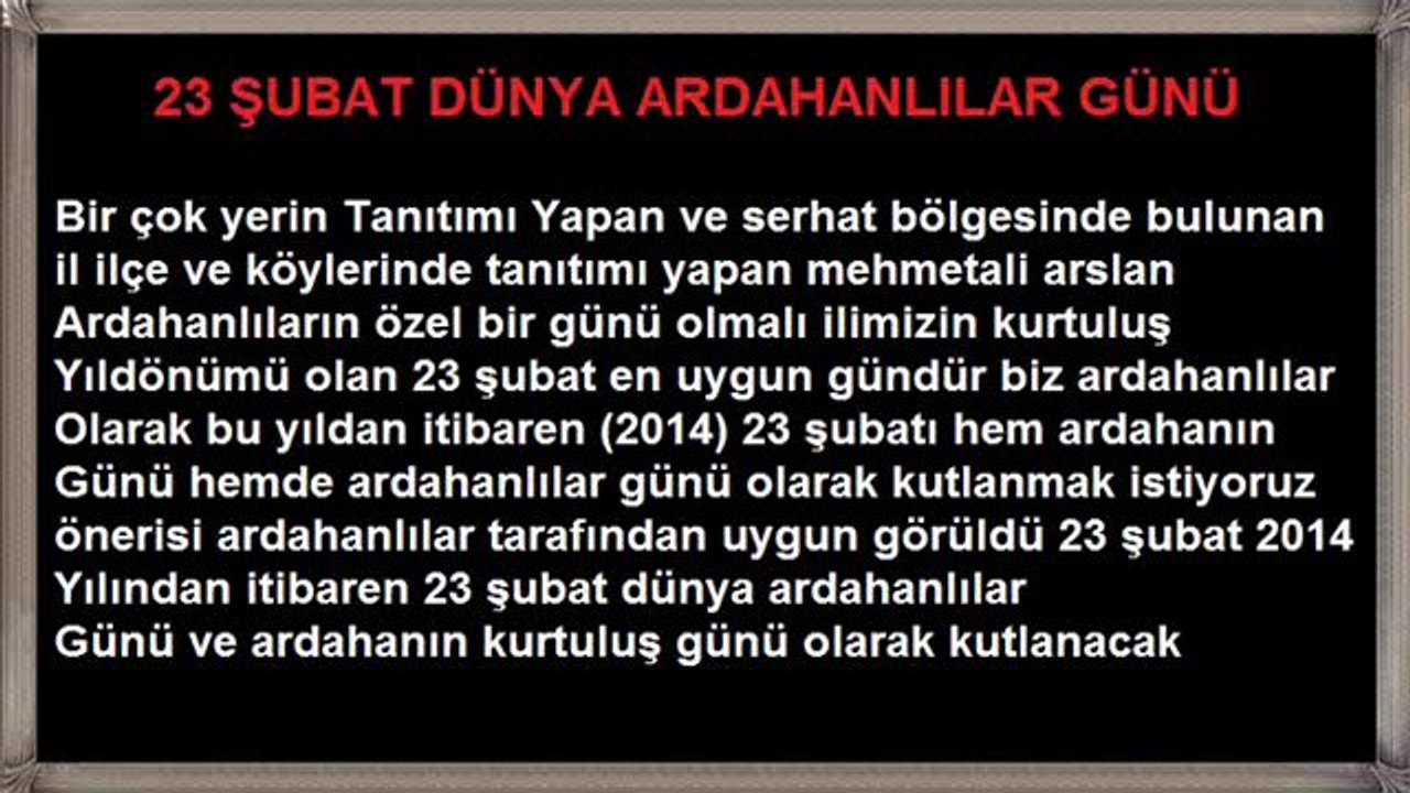 23 Şubat Ardahanlılar Günü ve Ardahan Kurtuluşu