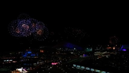 Fireworks light up the sky over Sochi