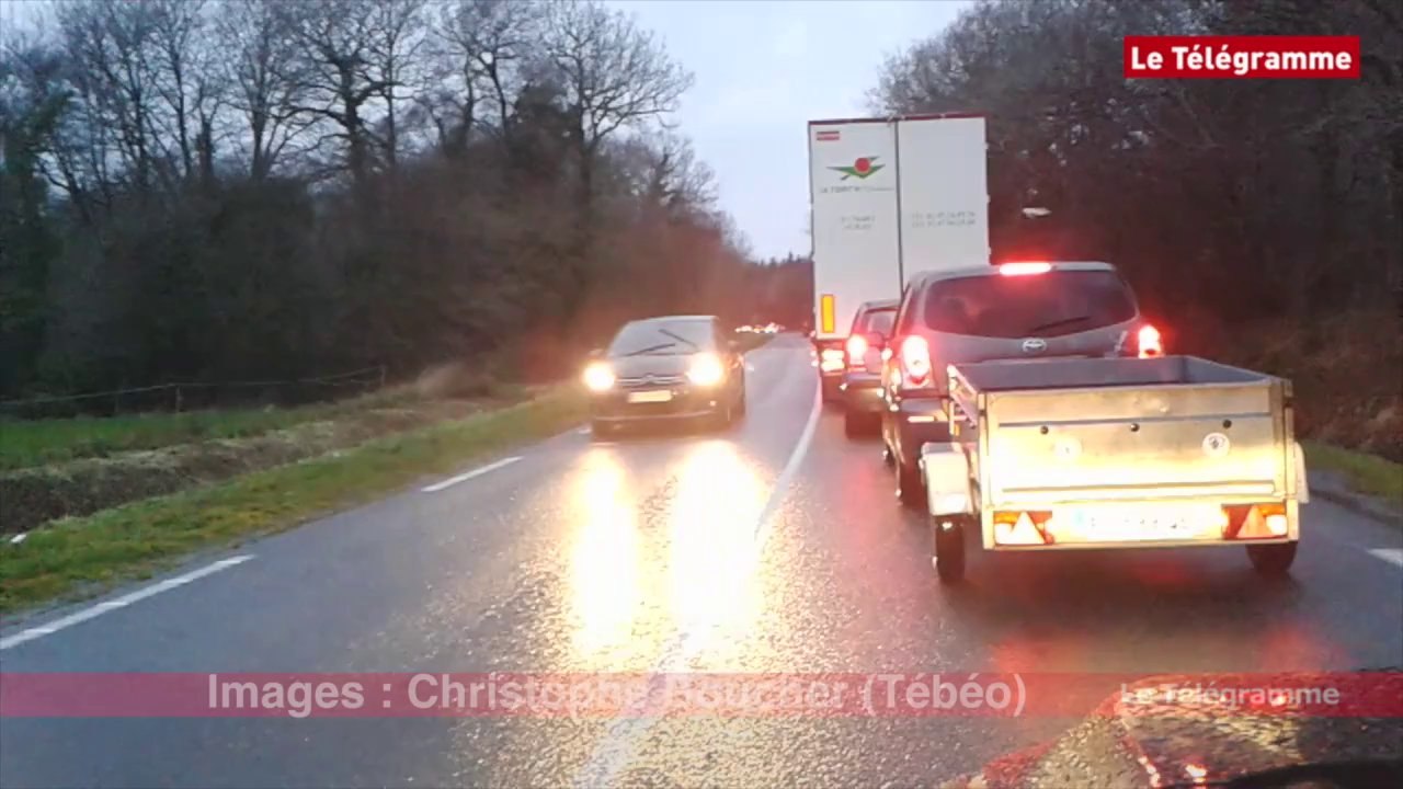 Tempête. Pont d'Iroise coupé : 10 km de bouchon entre Plougastel et Landerneau