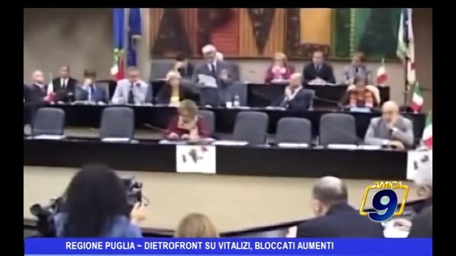 Regione Puglia | Dietrofront su vitalizi, bloccati aumenti