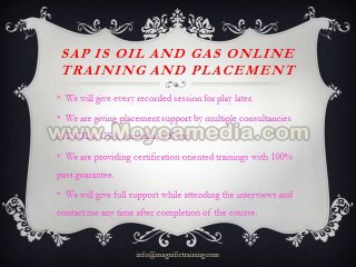 sap is oil and gas online training
