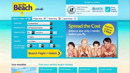 On the Beach 'totally beachin' holidays' TV ad