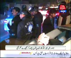 Lahore high-speed car collided with poles