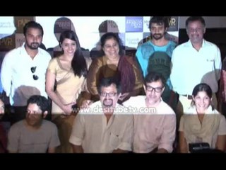 Team of film Ankhon Dekhi posing together at the theatrical trailer launch