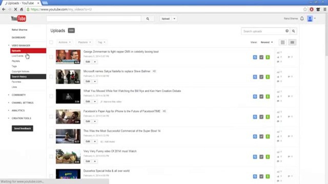 How To cancel channel selector in youtube