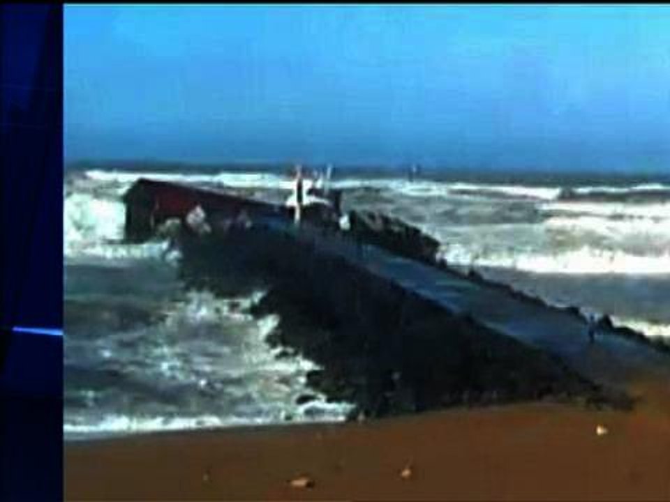 Un cargo fait naufrage à Anglet: un témoin décrit les évènements - 05/02
