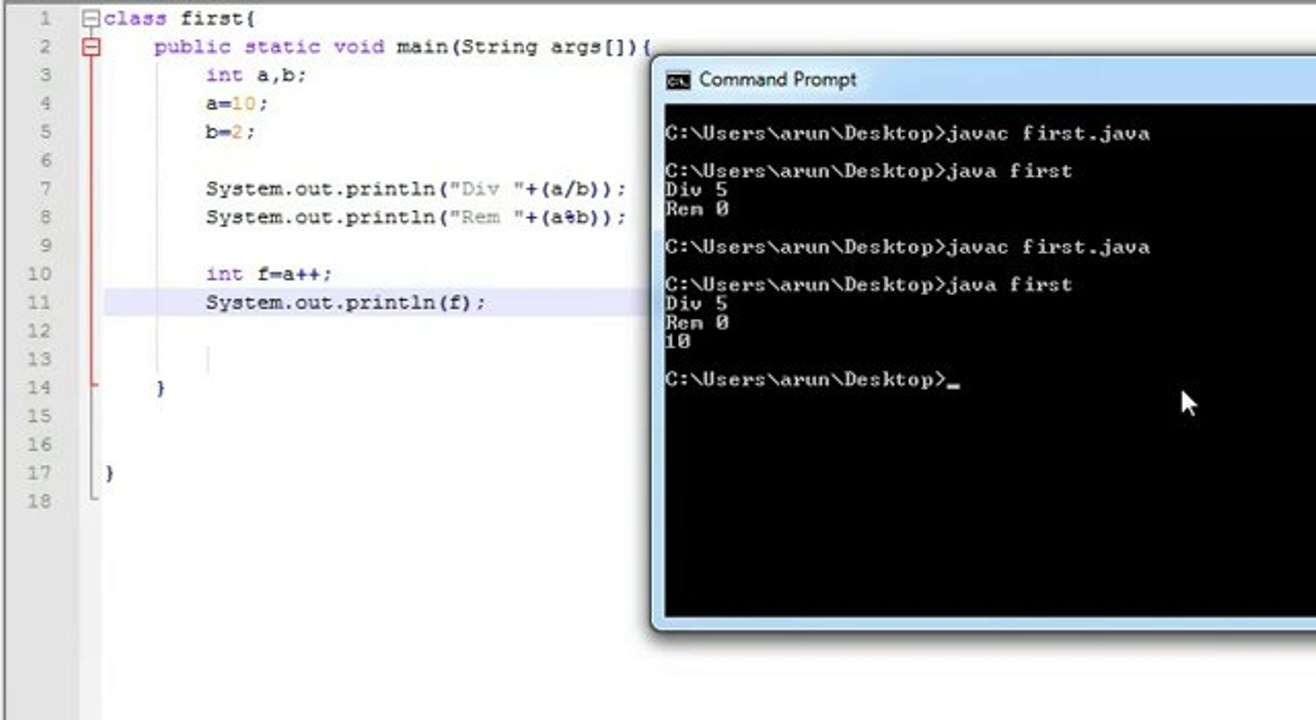 Learn Java in urdu 7- More On Operators