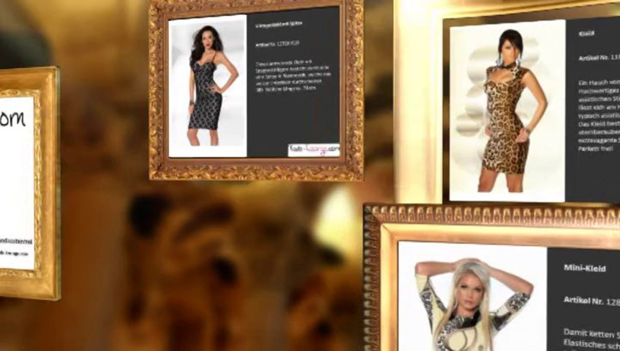 Sexy Partykleider Modenschau 3D