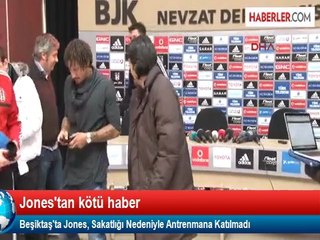 Beşiktaş'ta Jones, Sakatlığı Nedeniyle Antrenmana Katılmadı