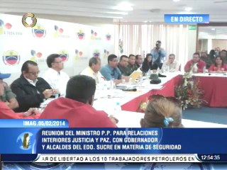 Inicia reunión entre Rodríguez Torres y autoridades de Sucre para reforzar la seguridad
