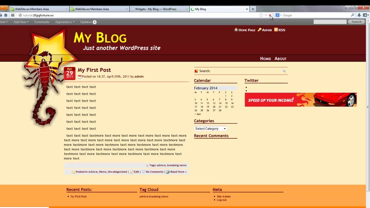 Add a Banner or Ad to your WordPress Site