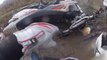 Beta RR 50 Enduro Dirt Bike Crash - Rider Gets Soaked!