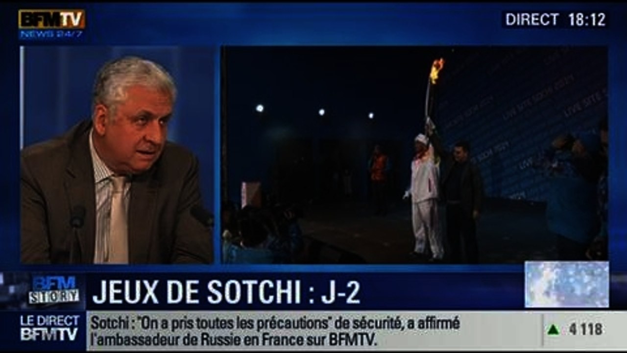 BFM Story: Jeux Olympiques d'hiver de 2014 à Sotchi: "c'est un grand défi" pour la Russie, Alexandre Orlov - 05/02