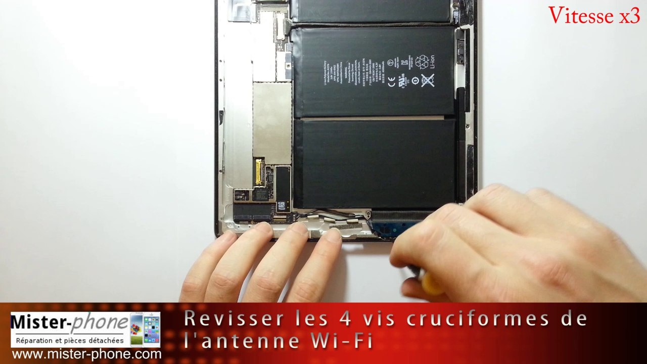 Apple iPad 2 changer ecran LCD vitre tactile module antenne wifi connecteur charge Tutoriel HD 720p